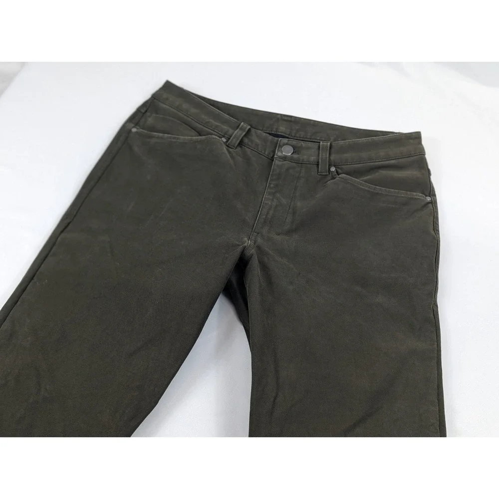 Lululemon Mens ABC Pant Slim Straight 5 Pocket Technical Stretch Olive 32x31